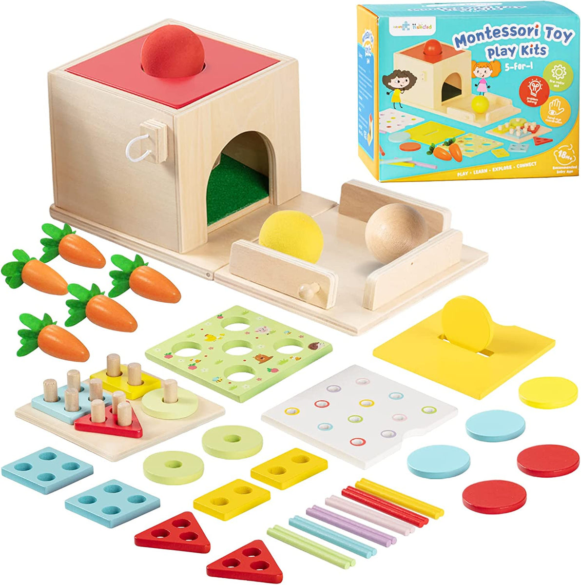 Cinqo- Jeux pour enfants 2 ans, Spellen Montessori, Jeux en bois 1