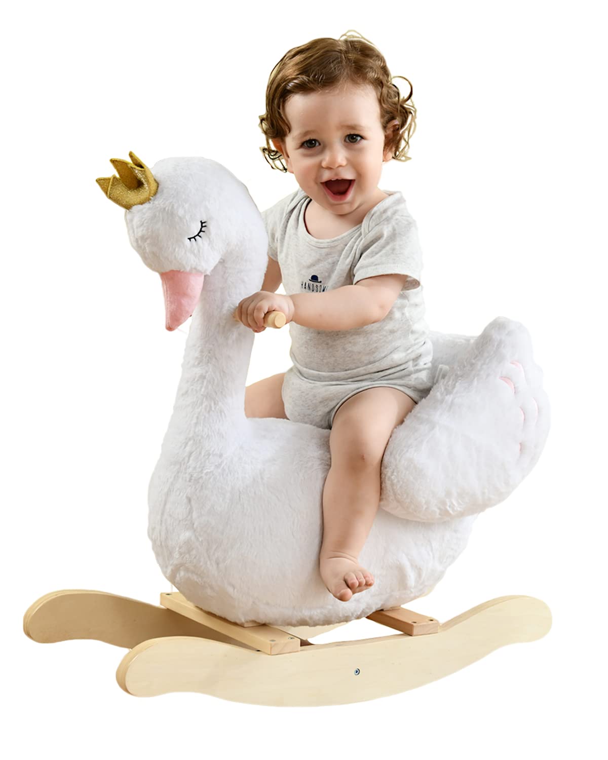 Labebe   -  Kids Plush Stuffed Rocker Swan