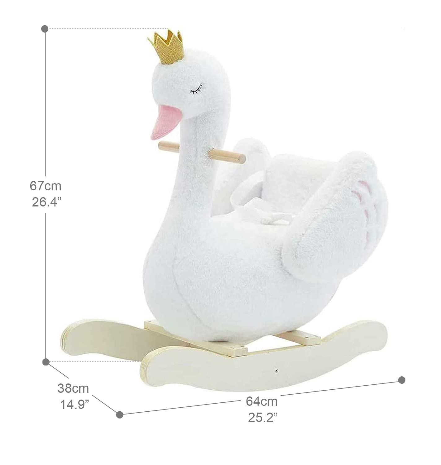 Labebe   -  Kids Plush Stuffed Rocker Swan