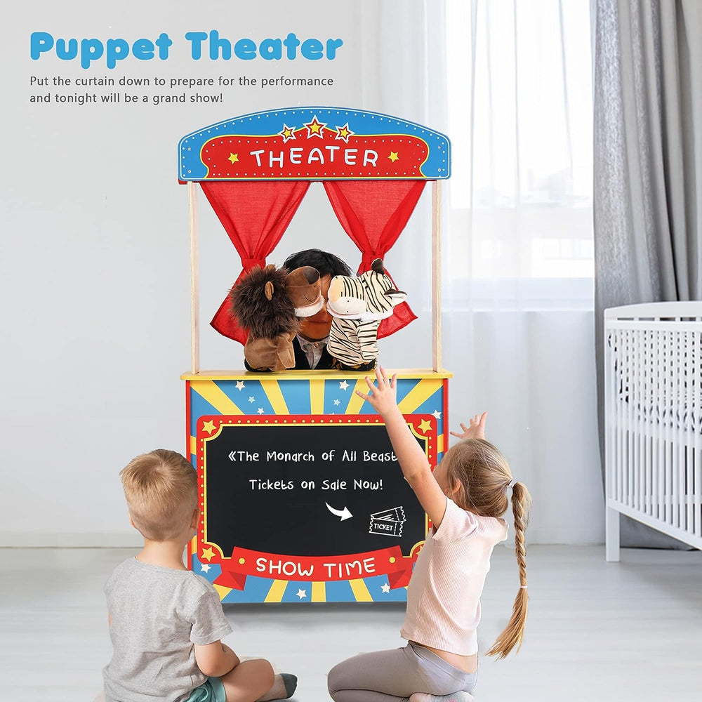 Labebe - Deluxe Wooden Puppet Theater with Curtains – labebe
