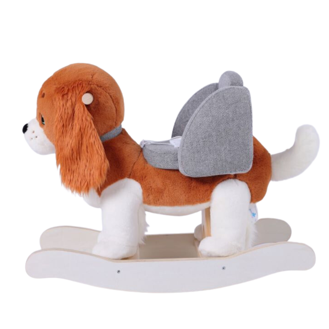 Labebe-Plush Dog Rocking Horse Brown