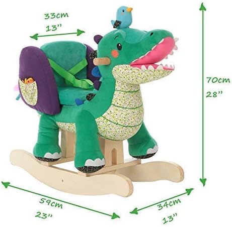 Labebe   -  Child Rocking Horse Toy Green Crocodile