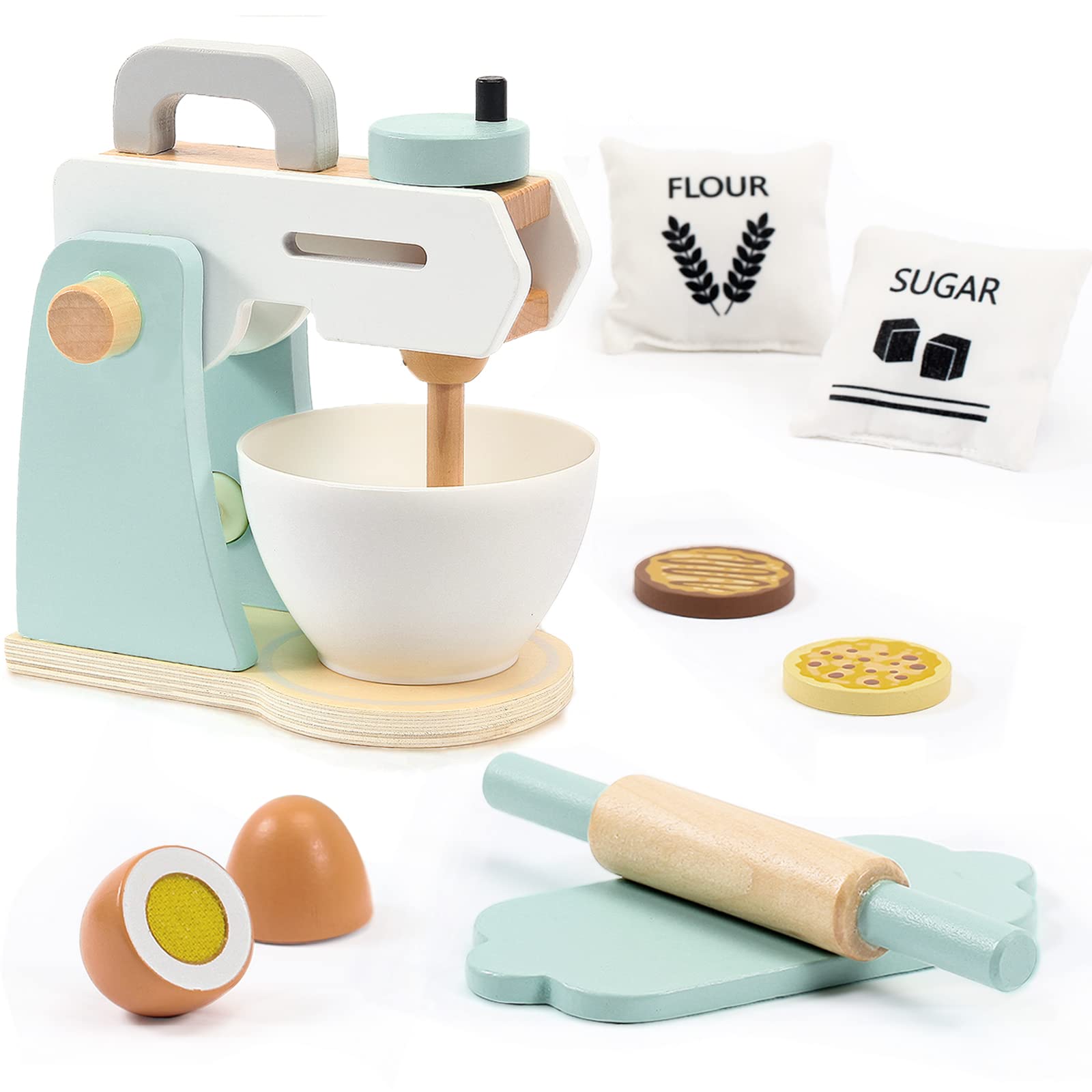 Labebe - Wooden Toy Mixer Set